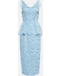 Emilia Wickstead - Maesa Lace Midi Dress - Lyst