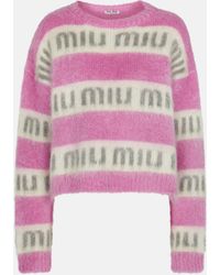 Miu Miu Pullover aus einem Mohairgemisch - Pink