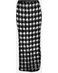 Anna Kosturova - Open-Knit Cotton Midi Skirt - Lyst