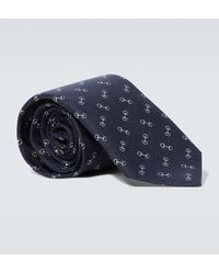 Gucci - Cravatta in jacquard di seta Horsebit - Lyst