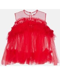 Noir Kei Ninomiya - Ruffled Tulle Top - Lyst