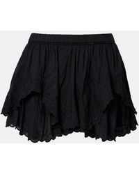 Isabel Marant - Layale Embroidered Cotton Shorts - Lyst