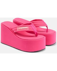 Platform Thong Sandals, Yellow, Coperni