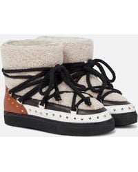 Inuikii - Shearling And Leather Boots - Lyst