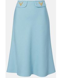 Valentino - Vlogo Canvas Midi Skirt - Lyst