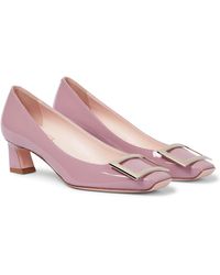 Roger Vivier Trompette 45 Patent Leather Court Shoes - Pink