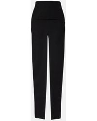 Rick Owens - Falda Larga De Lana Virgen De Tiro Alto - Lyst