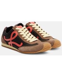 Loewe - Ballet Runner 2.0 Suede-Trimmed Sneakers - Lyst