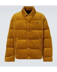 Prada - Cotton Corduroy Puffer Jacket - Lyst