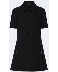 Gucci - Horsebit Wool Crepe Polo Dress - Lyst