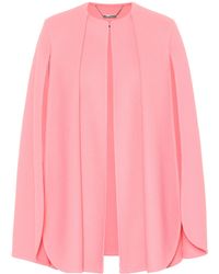 Alexander McQueen Wool And Cashmere Cape - Pink