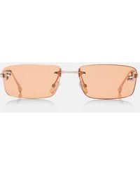 Fendi - First Crystal Rectangular Sunglasses - Lyst