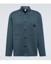 Berluti - Leather-trimmed Cotton And Silk-blend Overshirt - Lyst