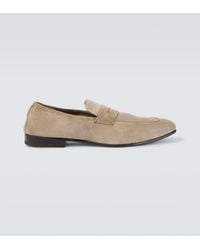 ZEGNA - L'Asola Suede Penny Loafers - Lyst