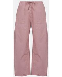 Leset - Kyoto Cotton Cropped Wide-Leg Pants - Lyst
