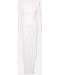 Alex Perry - Asymmetric Draped Crepe Gown - Lyst