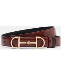 Gucci - Horsebit Reversible Leather Belt - Lyst
