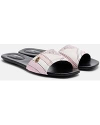 PUCCI - Yummy Iride Twill Slides - Lyst