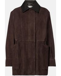 Nour Hammour - Grange Leather-Trimmed Suede Jacket - Lyst