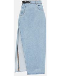 JW Anderson - Asymmetric Denim Maxi Skirt - Lyst