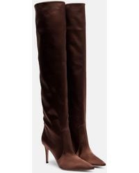 Gianvito Rossi - Hansen 85 Satin Over-The-Knee Boots - Lyst