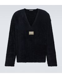 Dolce & Gabbana - Embellished Cotton Terry Sweater - Lyst
