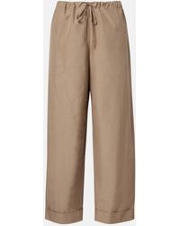 The Row - Delano Cotton Straight Pants - Lyst