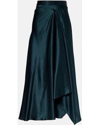 ROKSANDA - Asha Asymmetric Silk Satin Maxi Skirt - Lyst