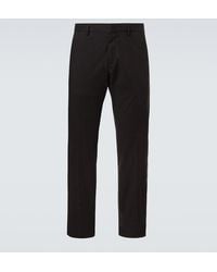 ZEGNA - Cotton-Blend Slim Pants - Lyst