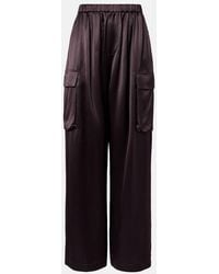 Frankie Shop - Delny Satin Cargo Pants - Lyst