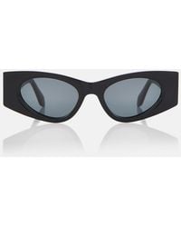 Alaïa - Logo Oval Sunglasses - Lyst