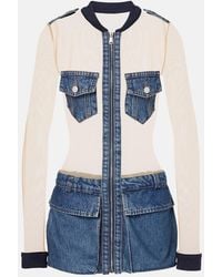 Coperni - Illusion Tulle And Denim Minidress - Lyst