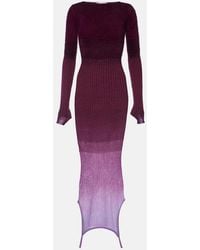 The Attico - Ribbed Midi Dress - Lyst