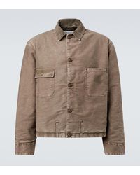 Maison Margiela - Corduroy-Trimmed Distressed Denim Jacket - Lyst