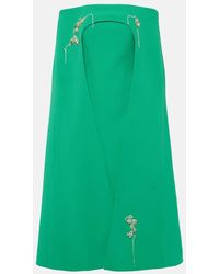 Safiyaa - Rowan Manorel Embellished Caped Midi Dress - Lyst