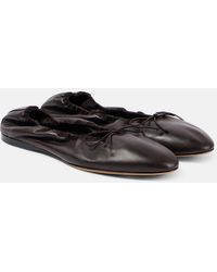 The Row - Awar Leather Ballet Flats - Lyst