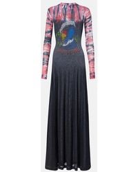 Balenciaga - Printed Tie-Dye Cotton-Blend Jersey Maxi Dress - Lyst