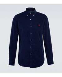 Polo Ralph Lauren Hemd aus Baumwollcord - Blau