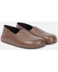 The Row - Hugh Leather Slip-On Shoes - Lyst