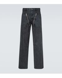Dries Van Noten - Zip-Detail Wide-Leg Jeans - Lyst