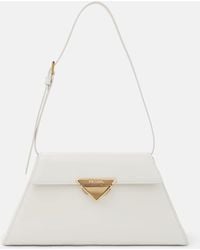 Prada - Brand-plaque Leather Shoulder Bag - Lyst