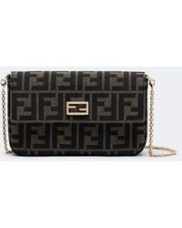 Fendi - Mini Ff Jacquard Canvas Shoulder Bag - Lyst