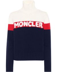 Moncler Wool And Cashmere Sweater - Blue