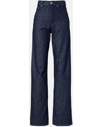 Dries Van Noten - Floral Wide-Leg Jeans - Lyst