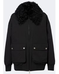 Moncler - Rougequeue Shearling-Trimmed Down Jacket - Lyst