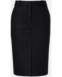 Nina Ricci - Pinstriped Wool-Blend Pencil Skirt - Lyst