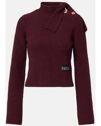 Patou - Bow-Detail Wool And Cashmere Sweater - Lyst
