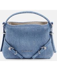 Givenchy - Sac A Bandouliere Nano Voyou En Jean - Lyst