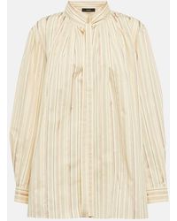 JOSEPH - Orton Striped Cotton And Silk-blend Shirt - Lyst