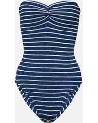 Hunza G - Brooke Striped Swimsuit - Lyst